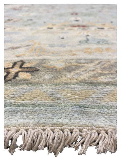 Artisan Tyra Aqua Beige Traditional Knotted Rug - Rugs - Artisan - Atlanta Designer Rugs