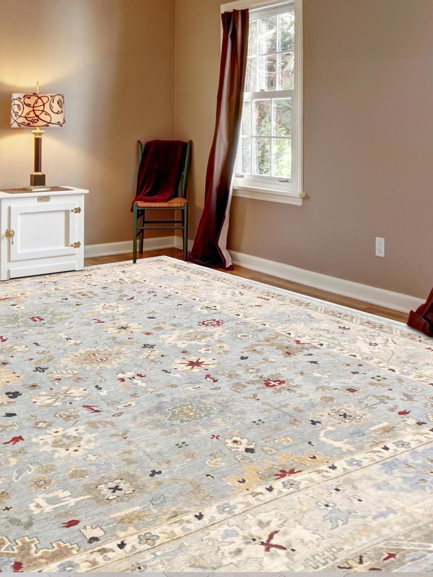 Artisan Tyra Aqua Beige Traditional Knotted Rug - Rugs - Artisan - Atlanta Designer Rugs
