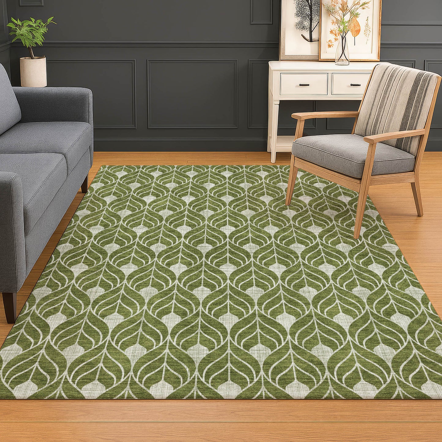 Dalyn Rugs The Reserve  Olive  Geometric