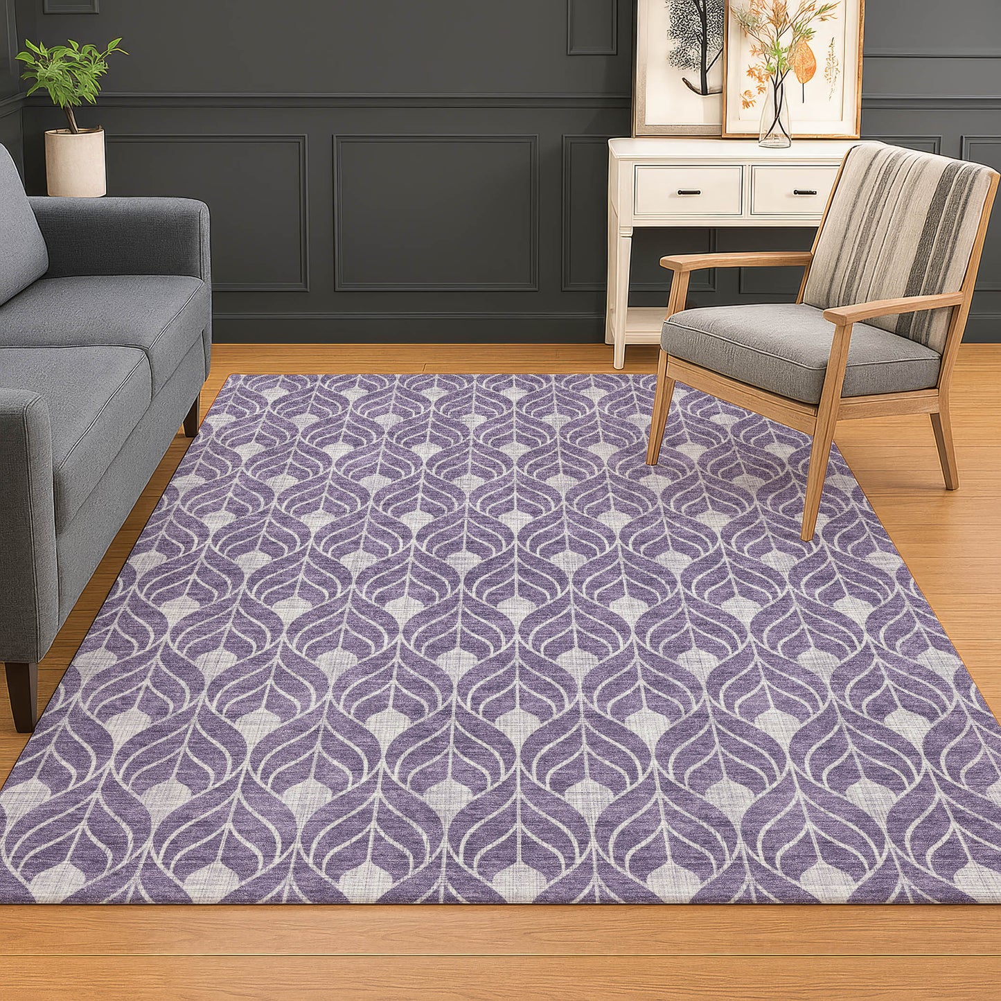 Dalyn Rugs The Reserve  Plum  Geometric