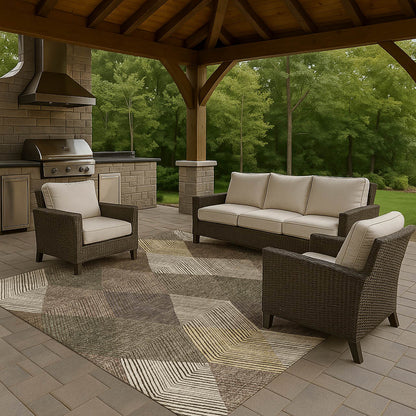 Dalyn Rugs The Reserve  Brown  Geometric