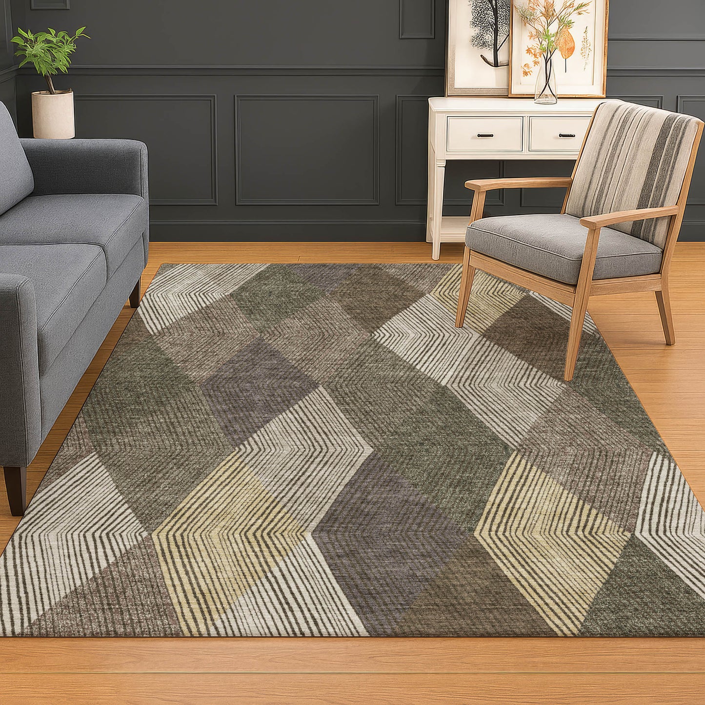 Dalyn Rugs The Reserve  Brown  Geometric