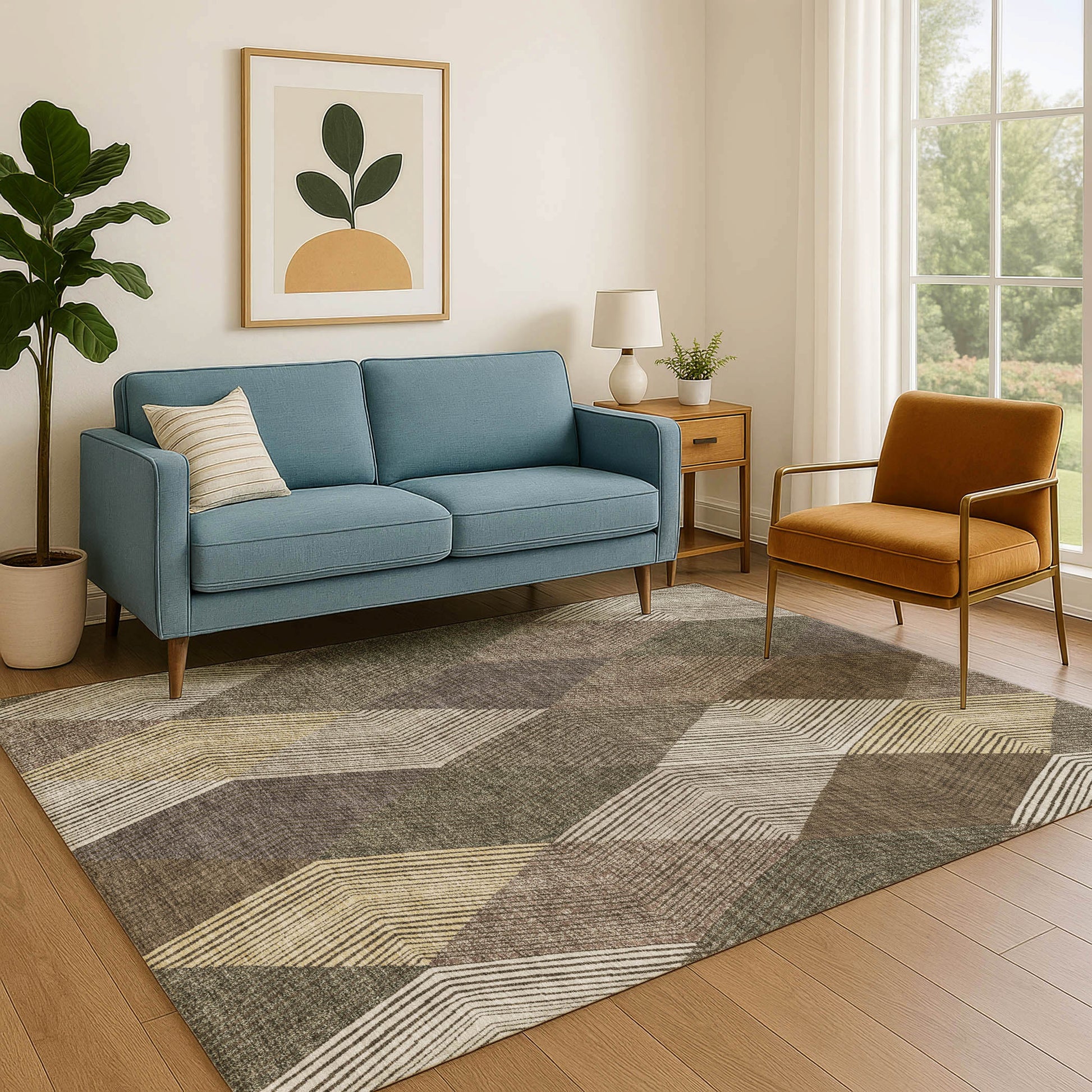 Dalyn Rugs The Reserve  Brown  Geometric