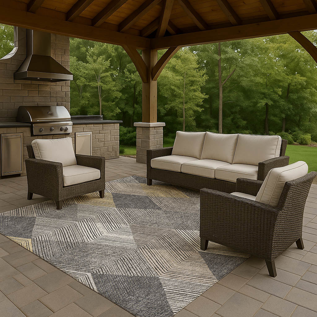 Dalyn Rugs The Reserve  Charcoal  Geometric