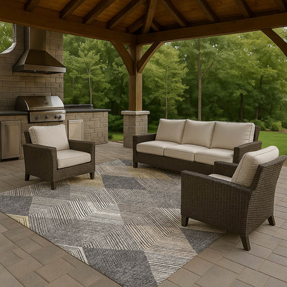 Dalyn Rugs The Reserve  Charcoal  Geometric
