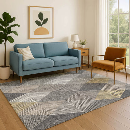 Dalyn Rugs The Reserve  Charcoal  Geometric