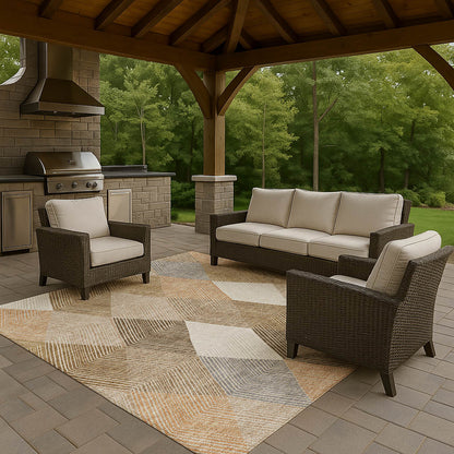 Dalyn Rugs The Reserve  Copper  Geometric