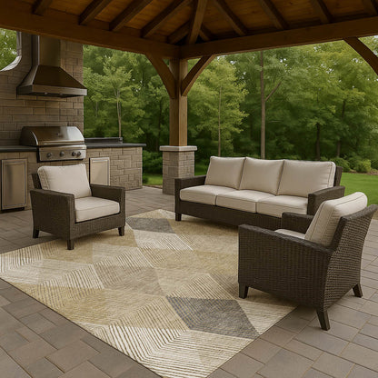 Dalyn Rugs The Reserve  Wheat  Geometric