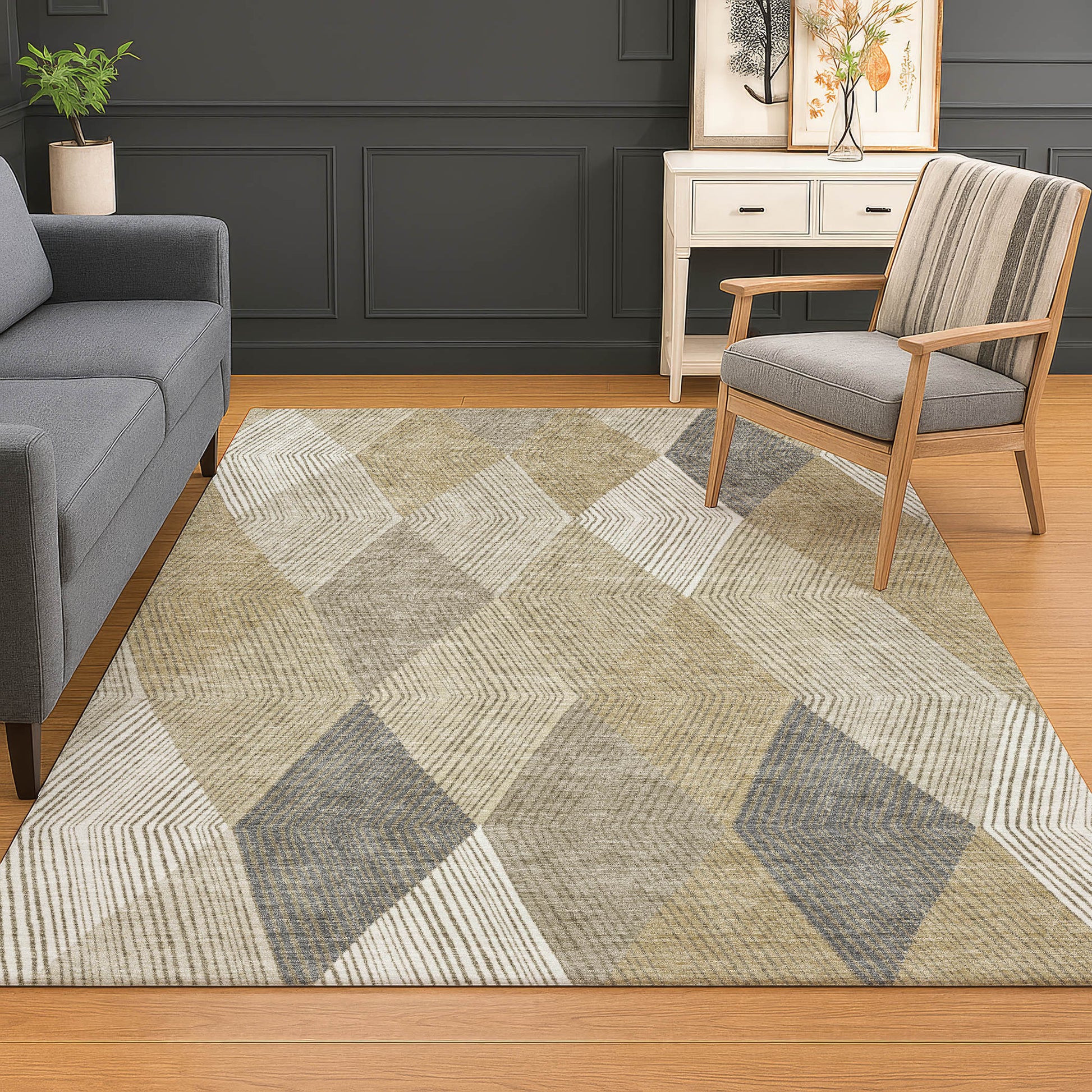 Dalyn Rugs The Reserve  Wheat  Geometric
