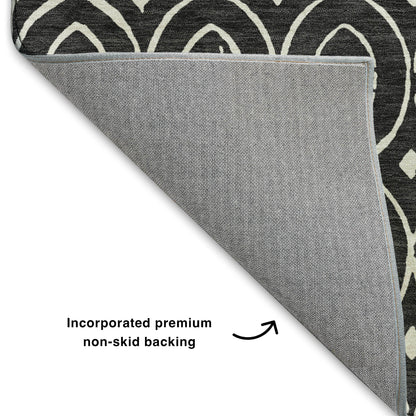 Dalyn Rugs The Reserve  Black  Geometric