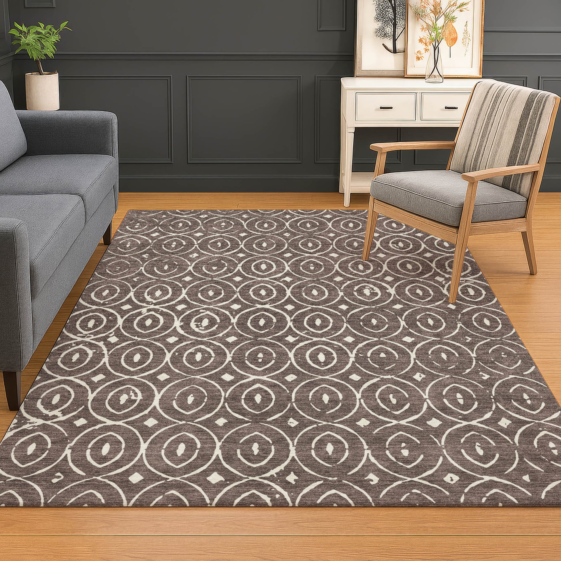 Dalyn Rugs The Reserve  Brown  Geometric