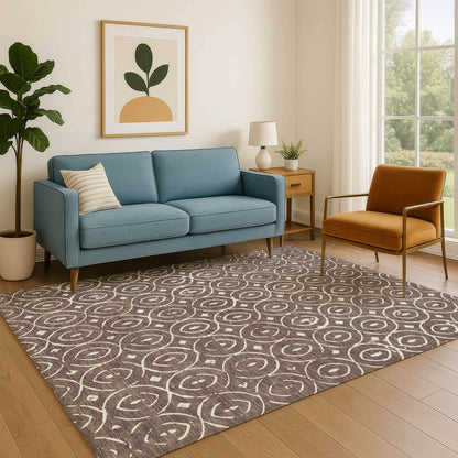 Dalyn Rugs The Reserve  Brown  Geometric