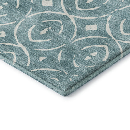 Dalyn Rugs The Reserve  Turquoise  Geometric