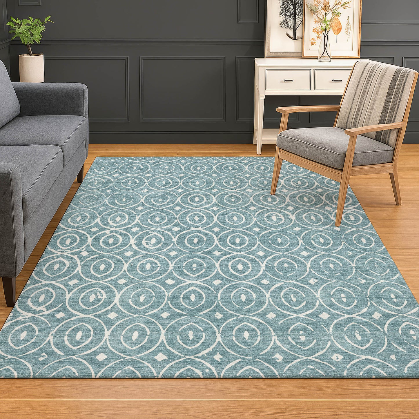 Dalyn Rugs The Reserve  Turquoise  Geometric