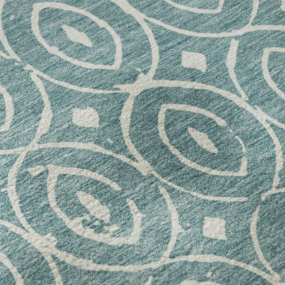 Dalyn Rugs The Reserve  Turquoise  Geometric
