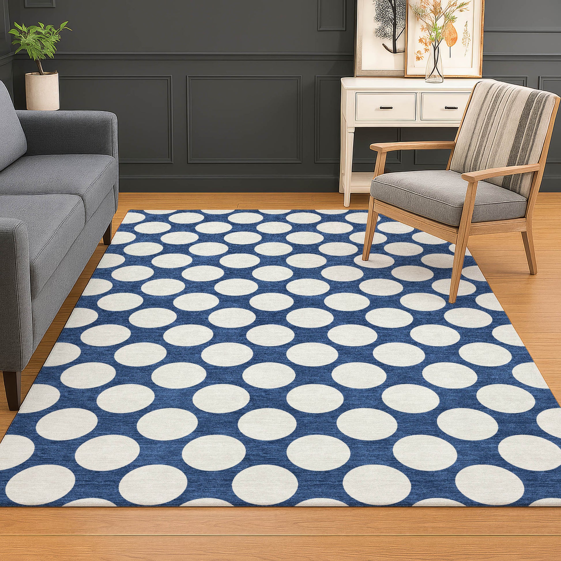 Dalyn Rugs The Reserve  Navy  Geometric