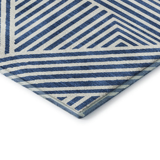 Dalyn Rugs The Reserve  Navy  Geometric
