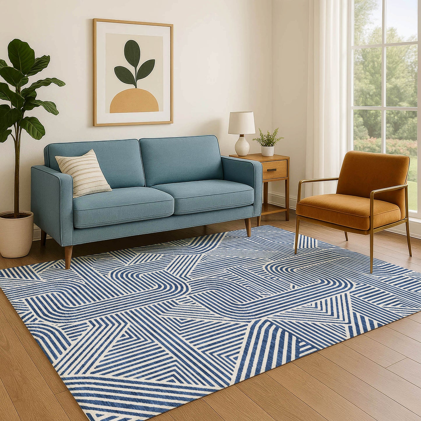 Dalyn Rugs The Reserve  Navy  Geometric