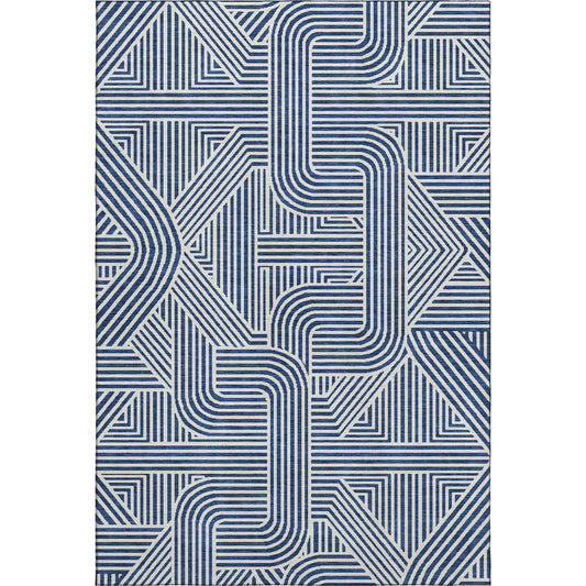 Dalyn Rugs The Reserve  Navy  Geometric