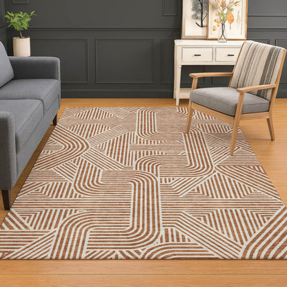 Dalyn Rugs The Reserve  Paprika  Geometric