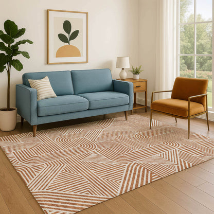 Dalyn Rugs The Reserve  Paprika  Geometric