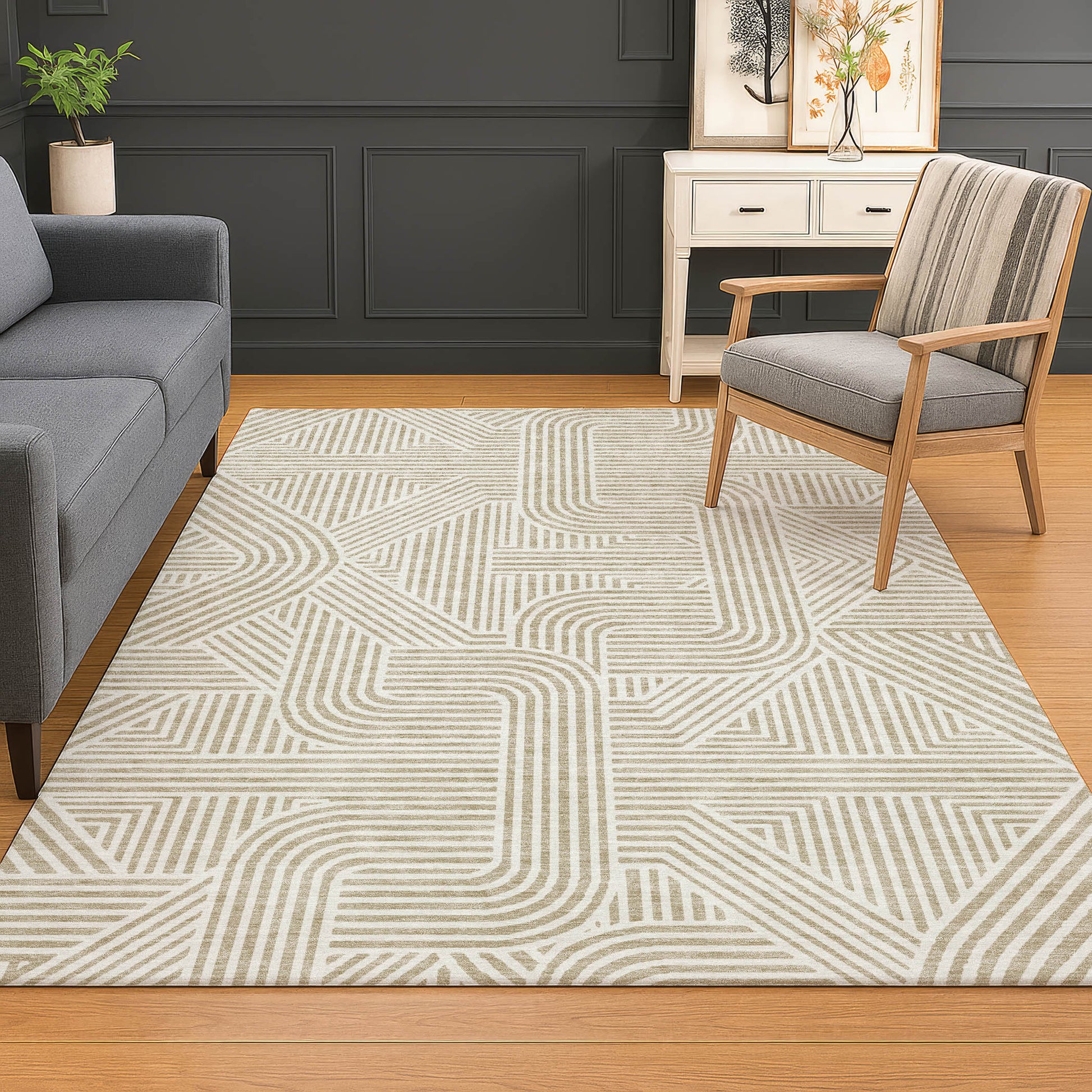 Dalyn Rugs The Reserve  Putty  Geometric