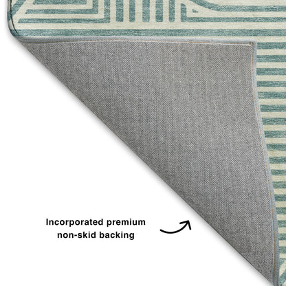 Dalyn Rugs The Reserve  Teal  Geometric
