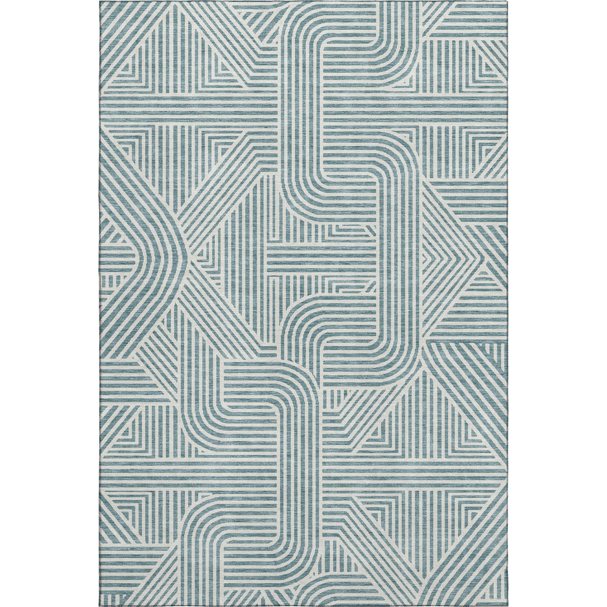 Dalyn Rugs The Reserve  Teal  Geometric