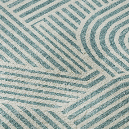 Dalyn Rugs The Reserve  Teal  Geometric