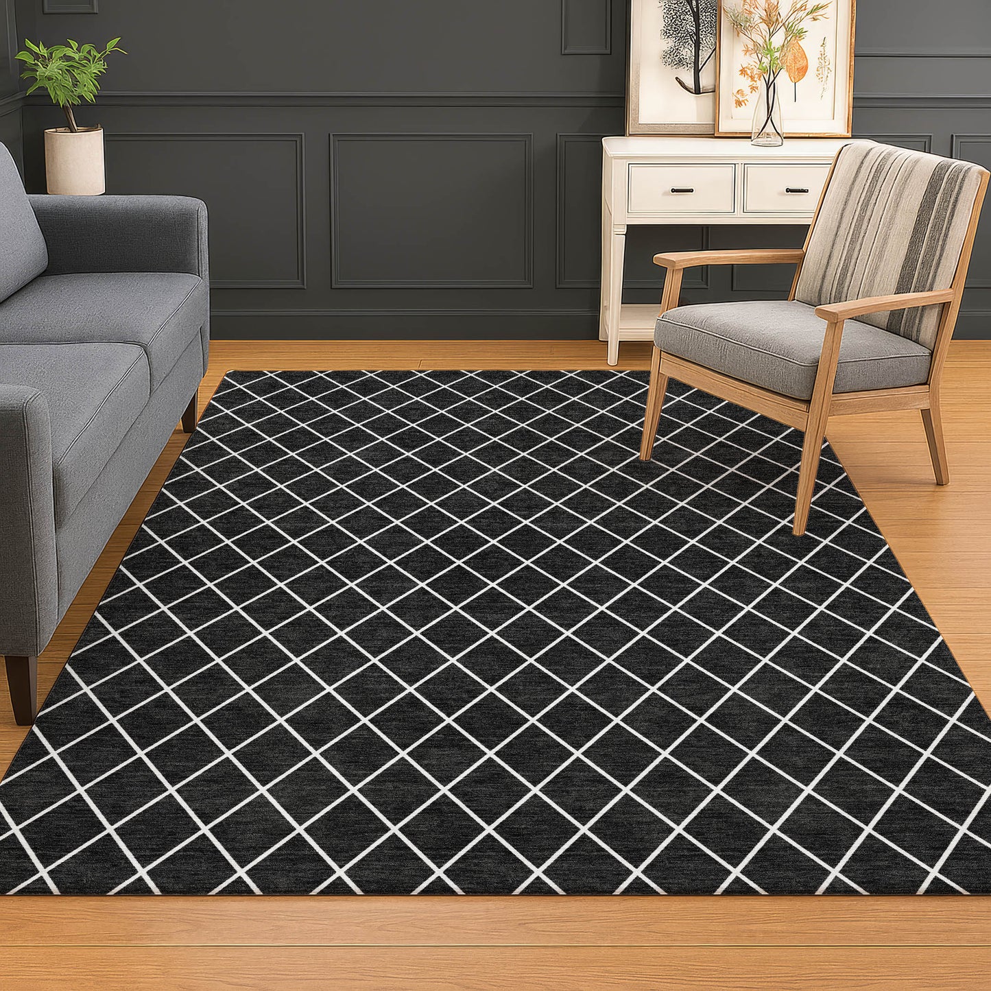 Dalyn Rugs The Reserve  Black  Geometric