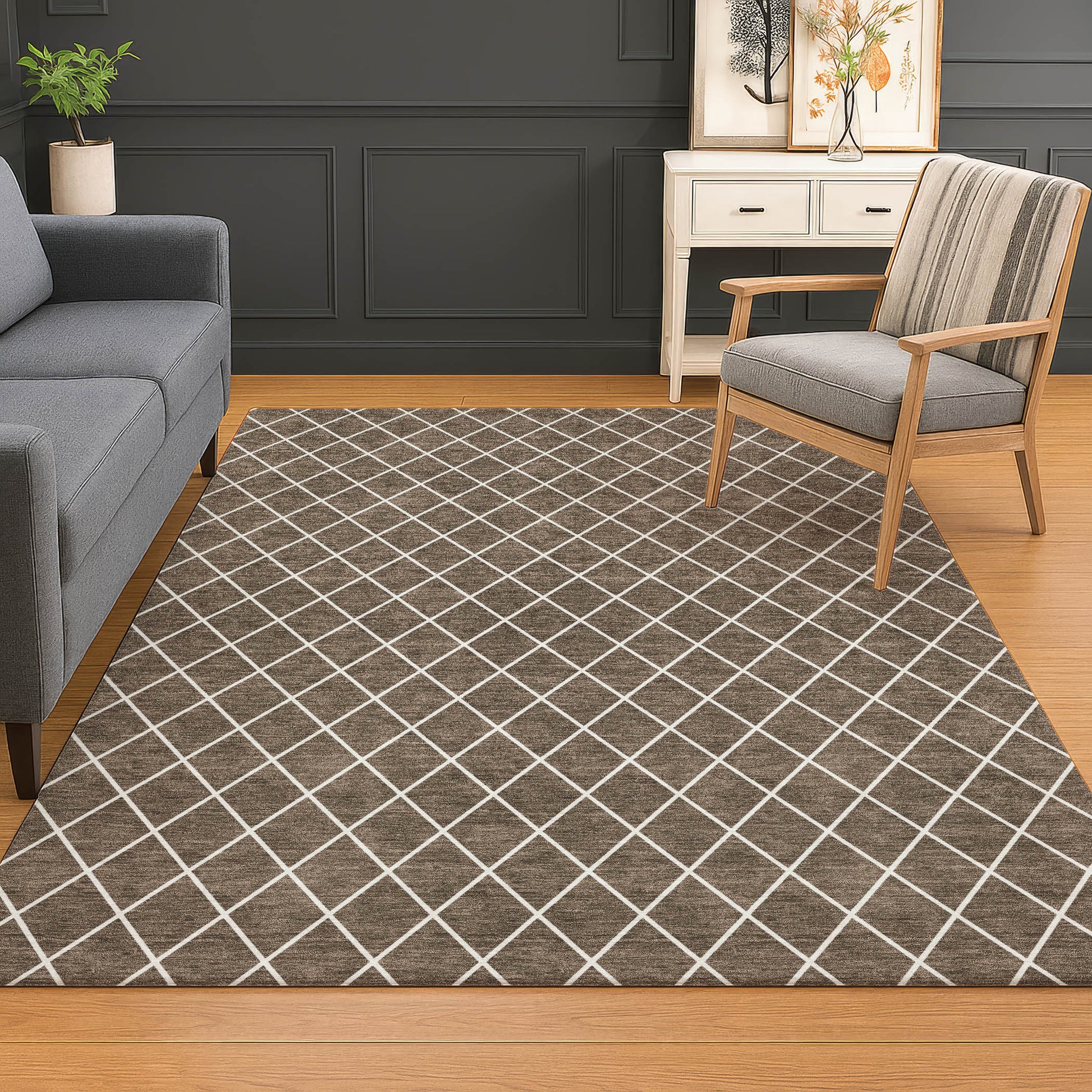 Dalyn Rugs The Reserve  Brown  Geometric
