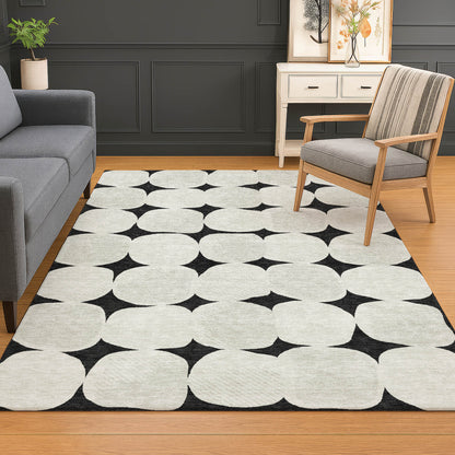 Dalyn Rugs The Reserve  Black  Geometric