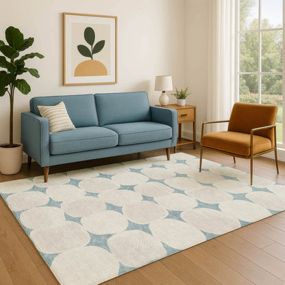 Dalyn Rugs The Reserve  Teal  Geometric