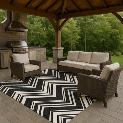 Dalyn Rugs The Reserve  Black  Geometric