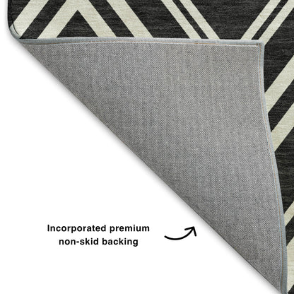 Dalyn Rugs The Reserve  Black  Geometric