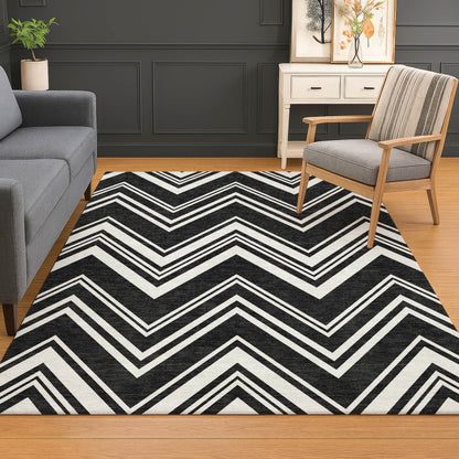 Dalyn Rugs The Reserve  Black  Geometric