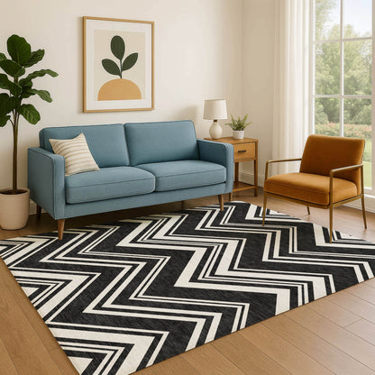 Dalyn Rugs The Reserve  Black  Geometric