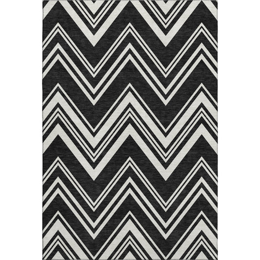 Dalyn Rugs The Reserve  Black  Geometric