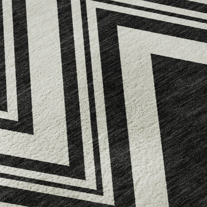 Dalyn Rugs The Reserve  Black  Geometric