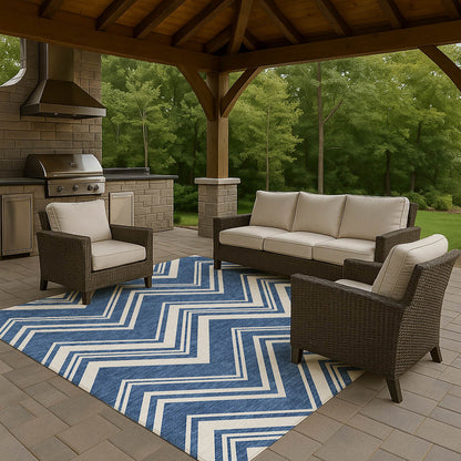 Dalyn Rugs The Reserve  Blue  Geometric