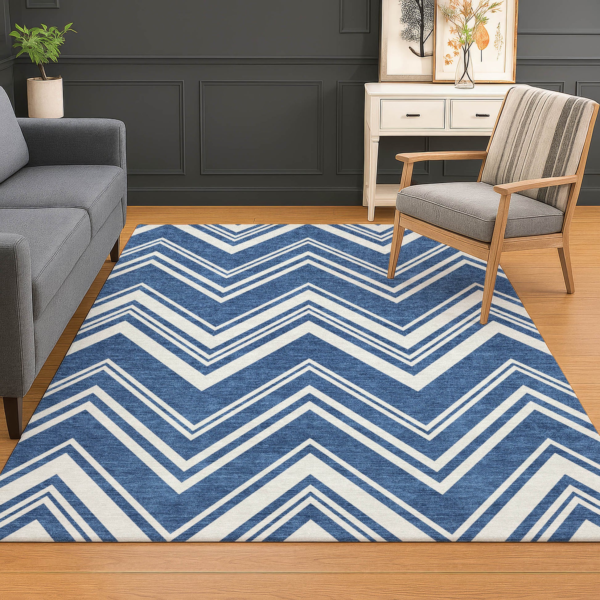 Dalyn Rugs The Reserve  Blue  Geometric