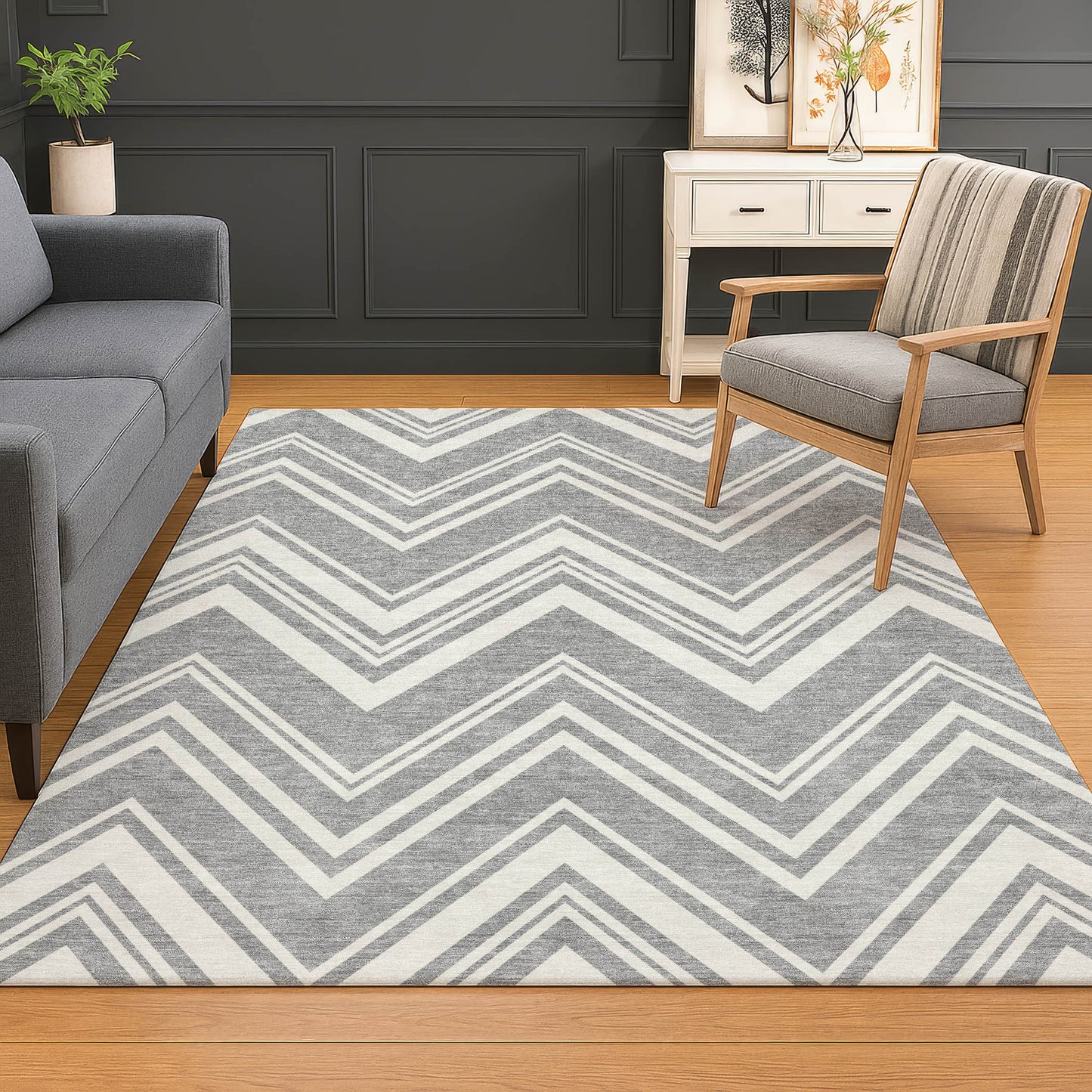 Dalyn Rugs The Reserve  Pewter  Geometric