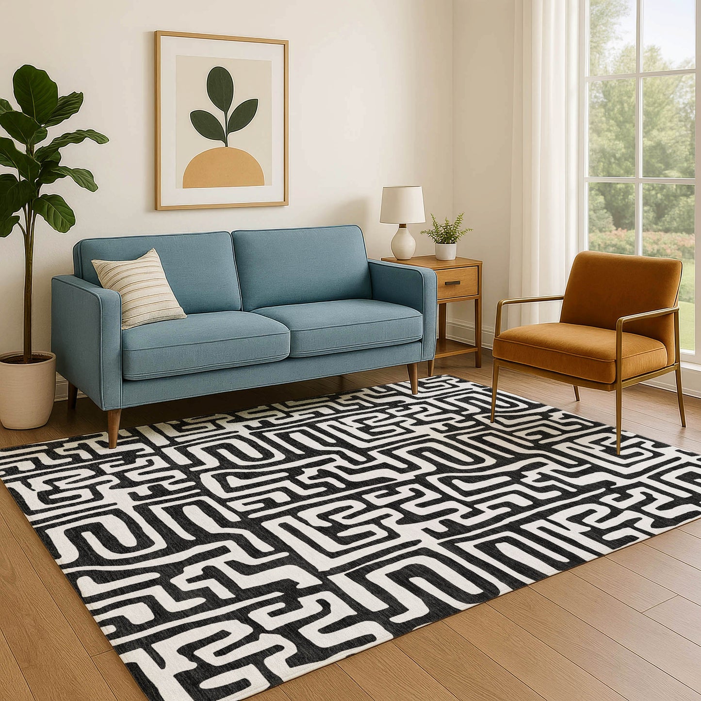 Dalyn Rugs The Reserve  Black  Geometric
