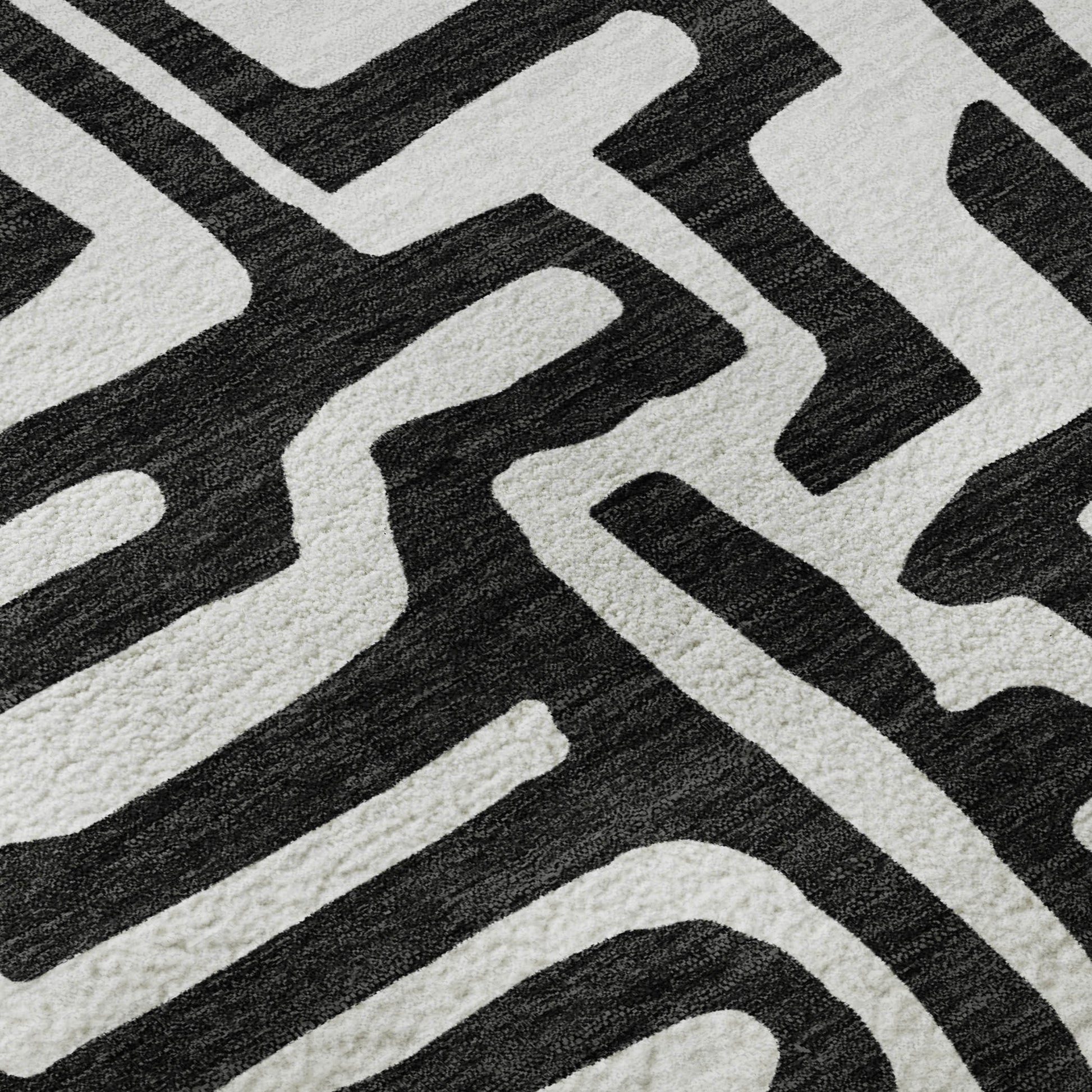 Dalyn Rugs The Reserve  Black  Geometric