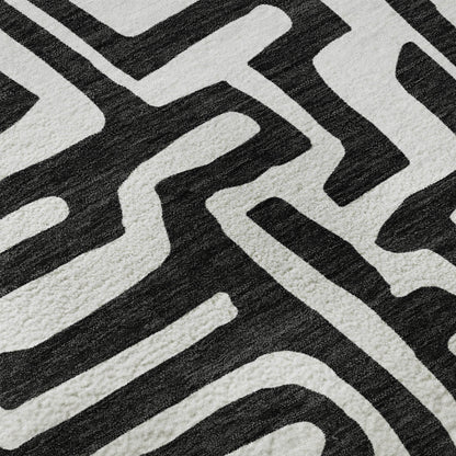Dalyn Rugs The Reserve  Black  Geometric
