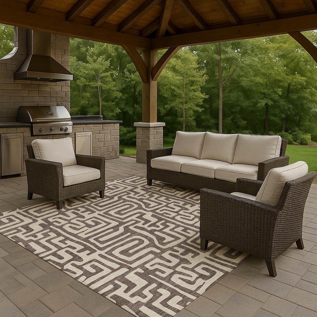 Dalyn Rugs The Reserve  Chocolate  Geometric