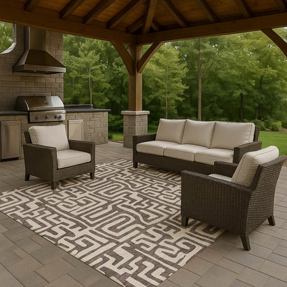 Dalyn Rugs The Reserve  Chocolate  Geometric