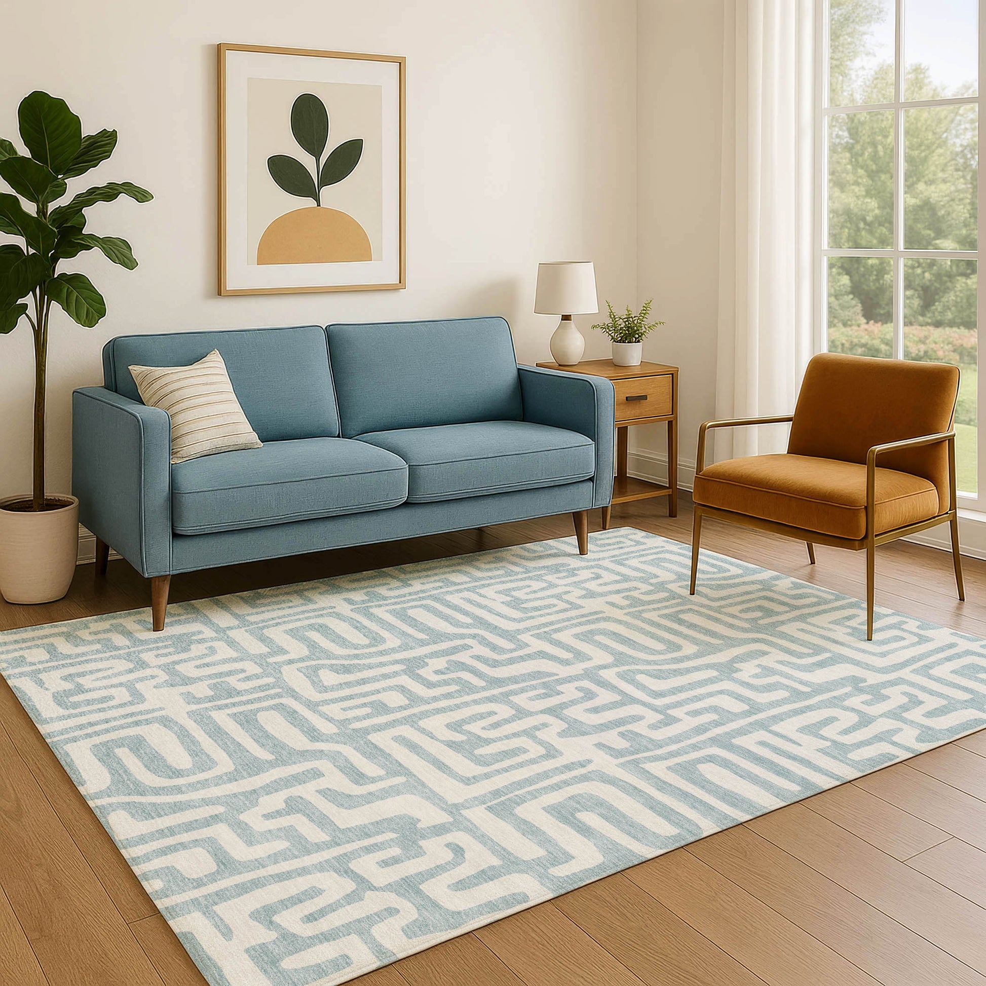 Dalyn Rugs The Reserve  Denim  Geometric