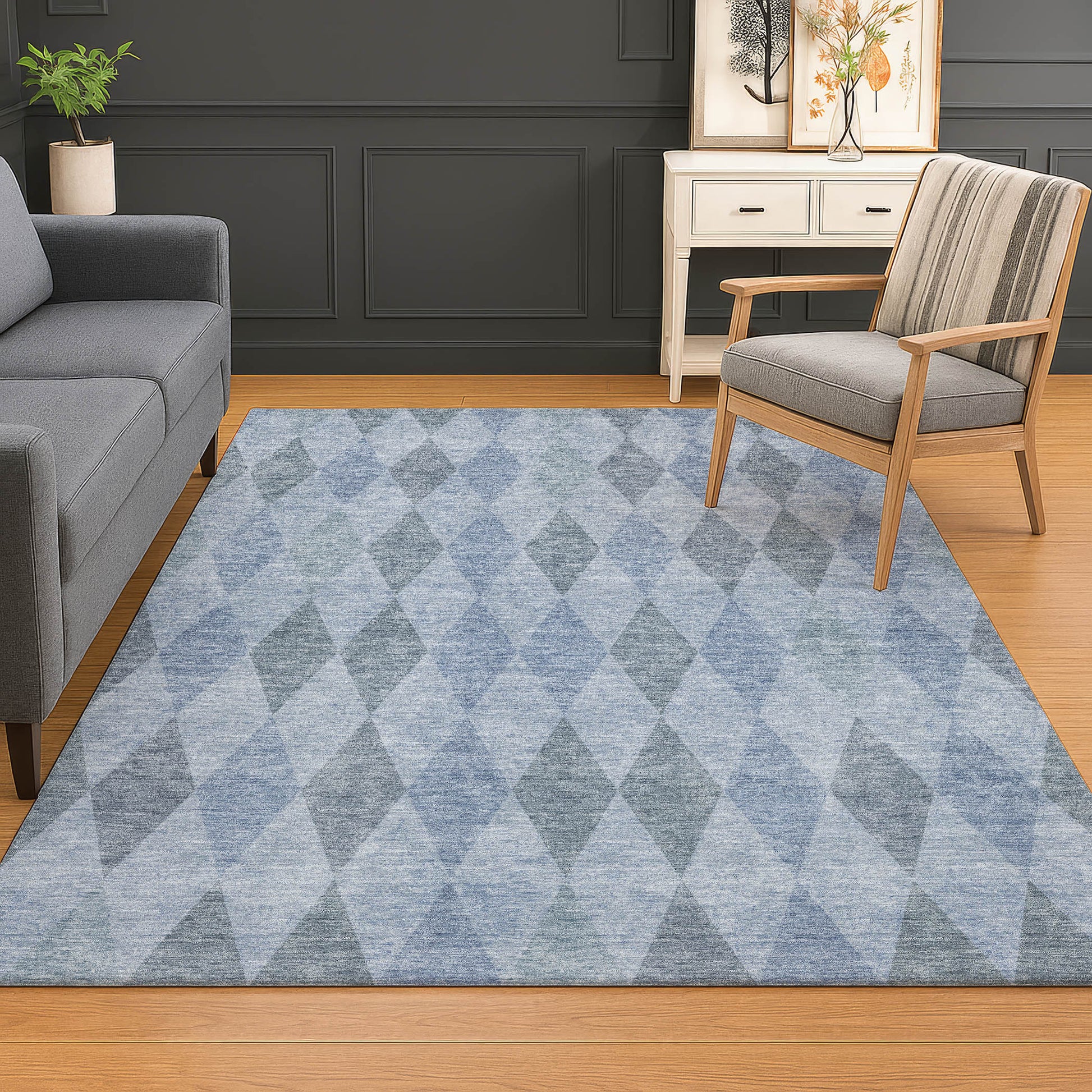 Dalyn Rugs The Reserve  Denim  Geometric