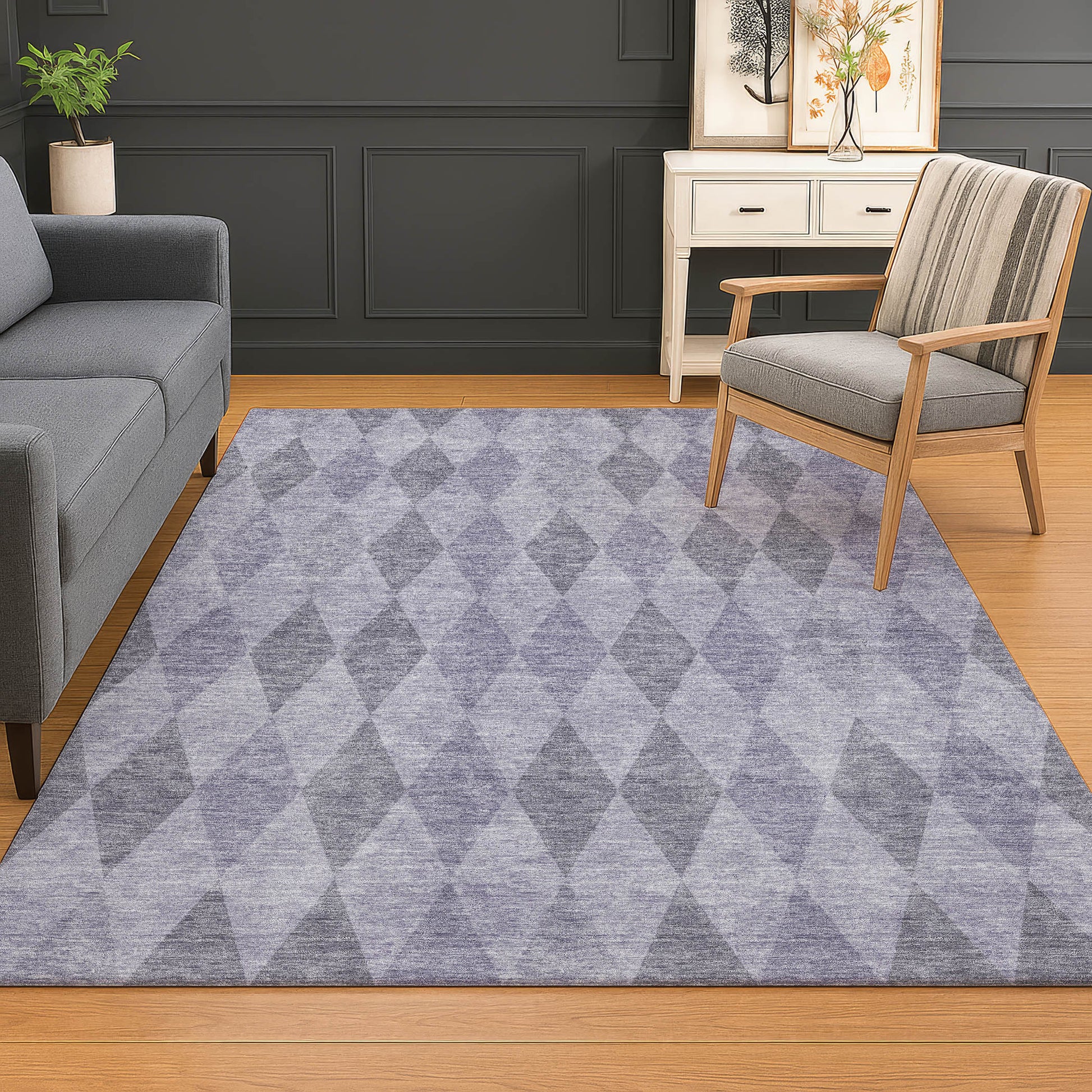 Dalyn Rugs The Reserve  Lavender  Geometric